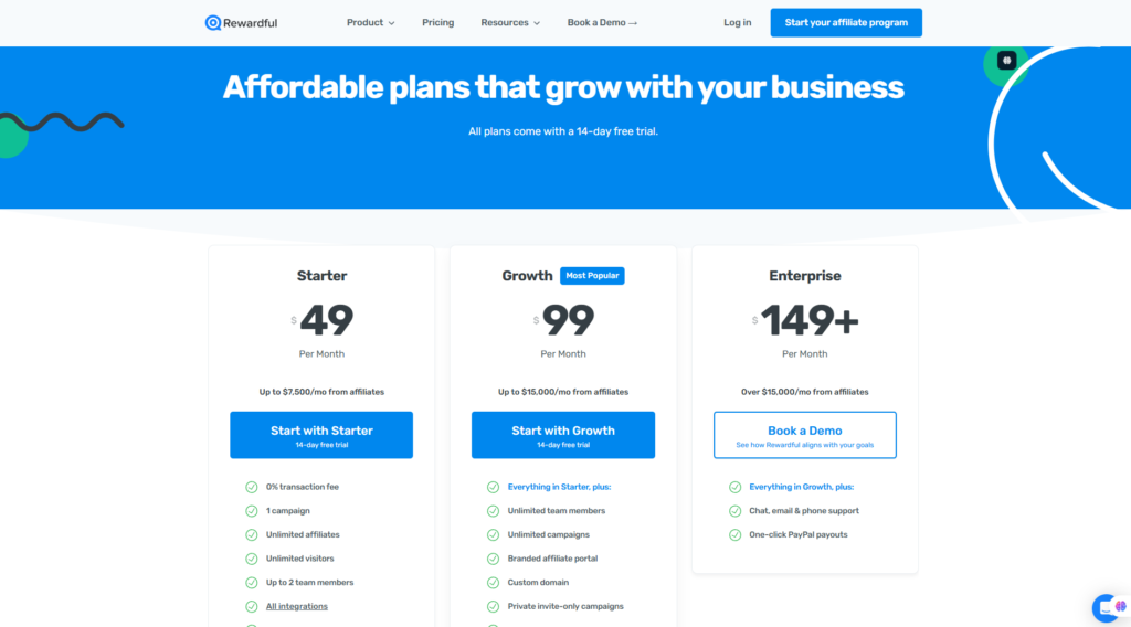 Rewardful Pricing