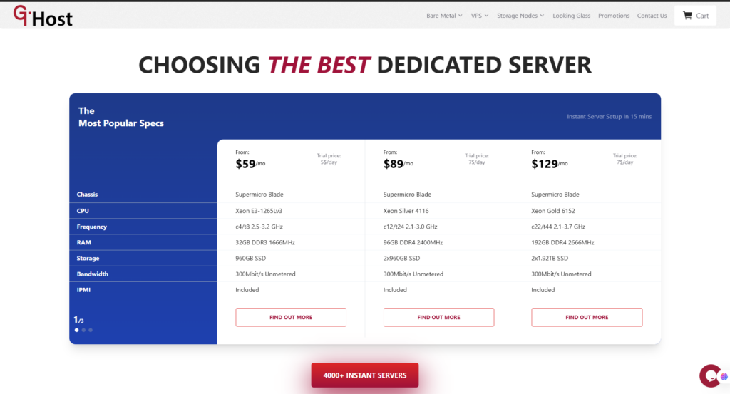 GTHost Review pricing